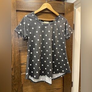 Betsey’s Boutique Polka Dot Flare T-shirt.